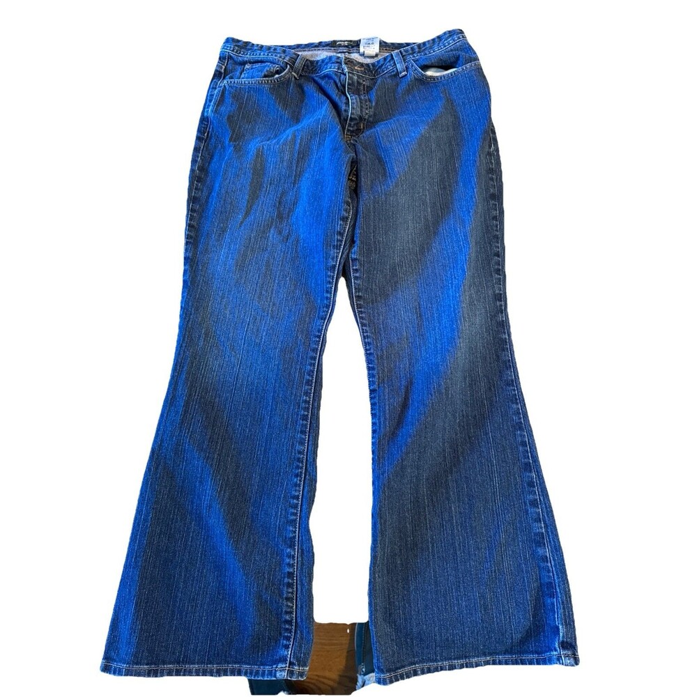 Eddie Bauer Women's Jesns Shaped Bootcut Blue Denim 16S Short Inseam